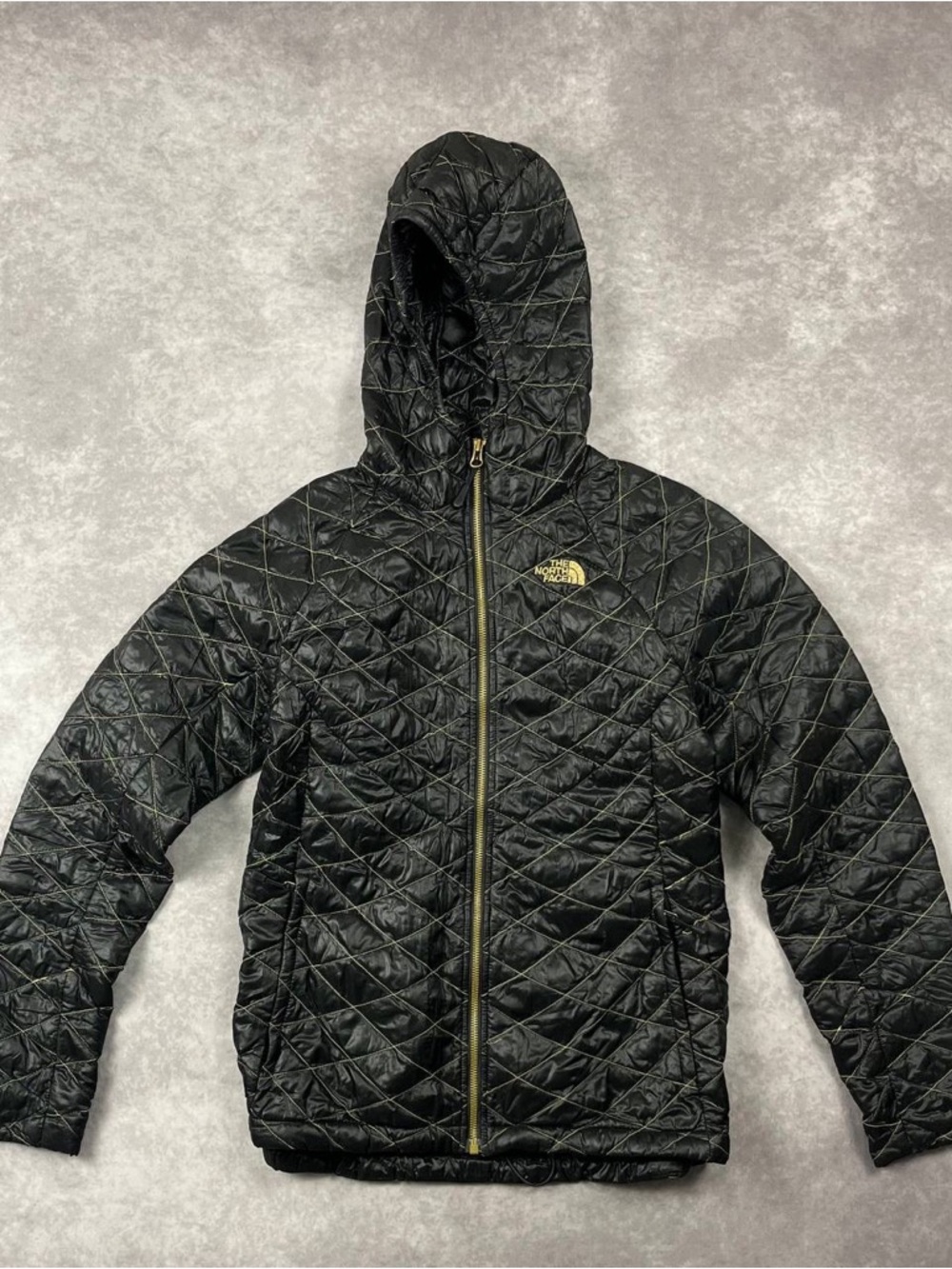 [265] The North Face Thermoball Jacket Women’s S Size Black Puffer Quilted